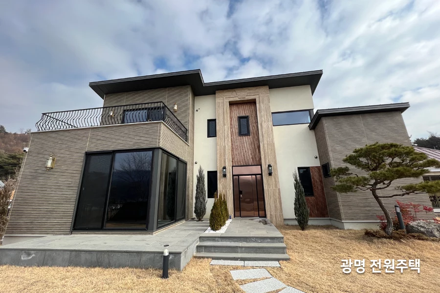 광명 전원주택 유리단열필름 시공 완료 후 내부 전경